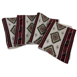 4 Home Studio Southwestern Table Placemats Cabin Rustic Cotton Blend Geometric